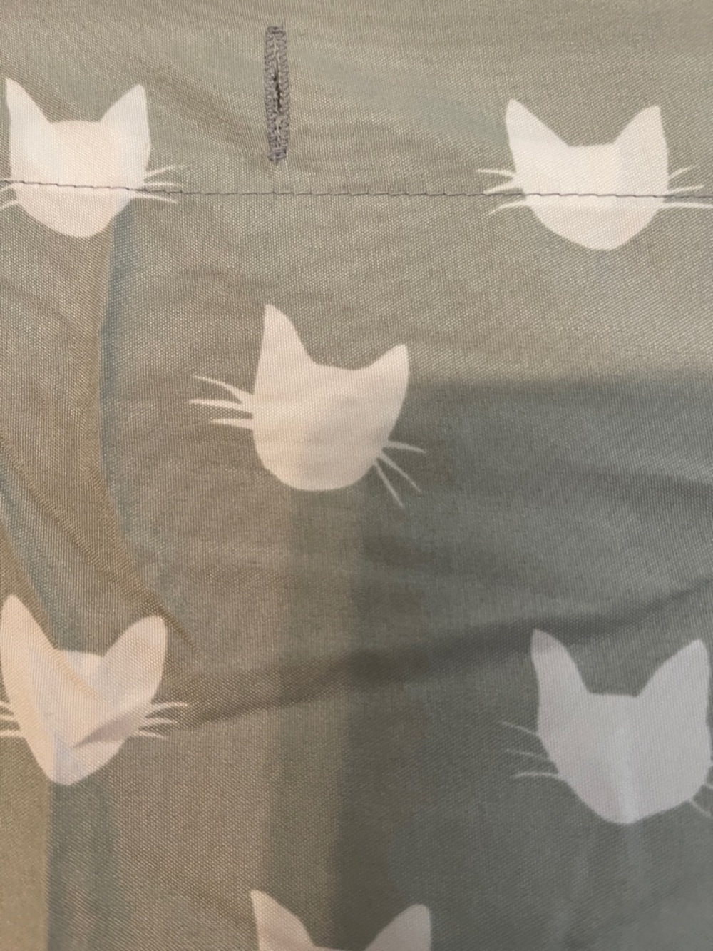 NEW Cat Pattern Fabric Shower Curtain and Hooks - Picture 10 of 11
